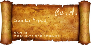 Cserta Árpád névjegykártya
