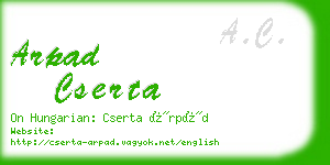 arpad cserta business card